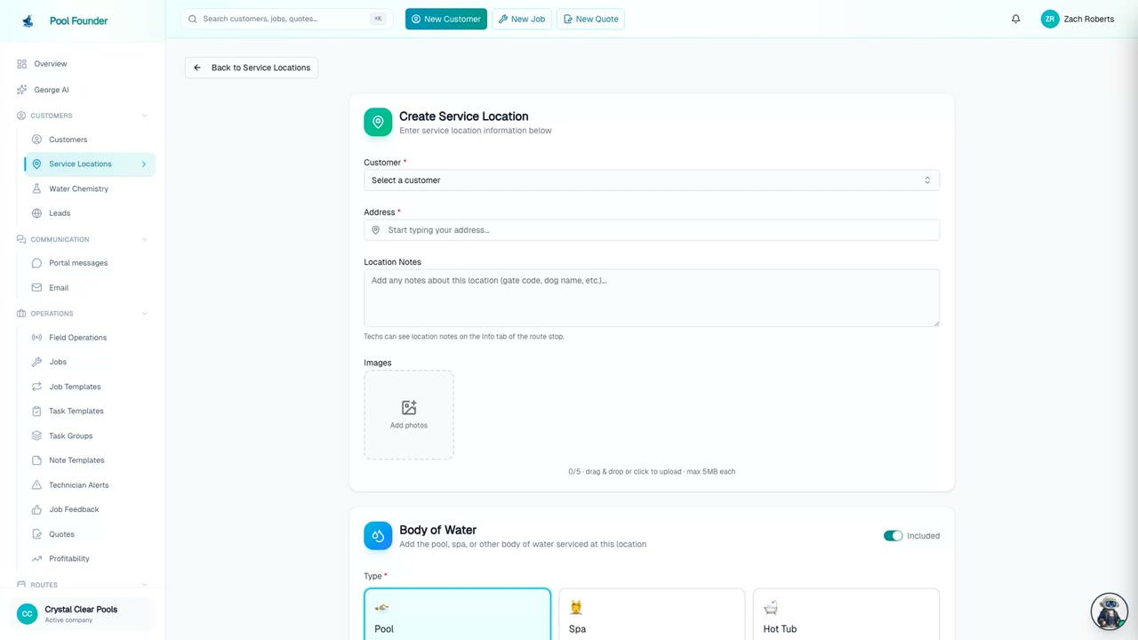 Add a Service Location