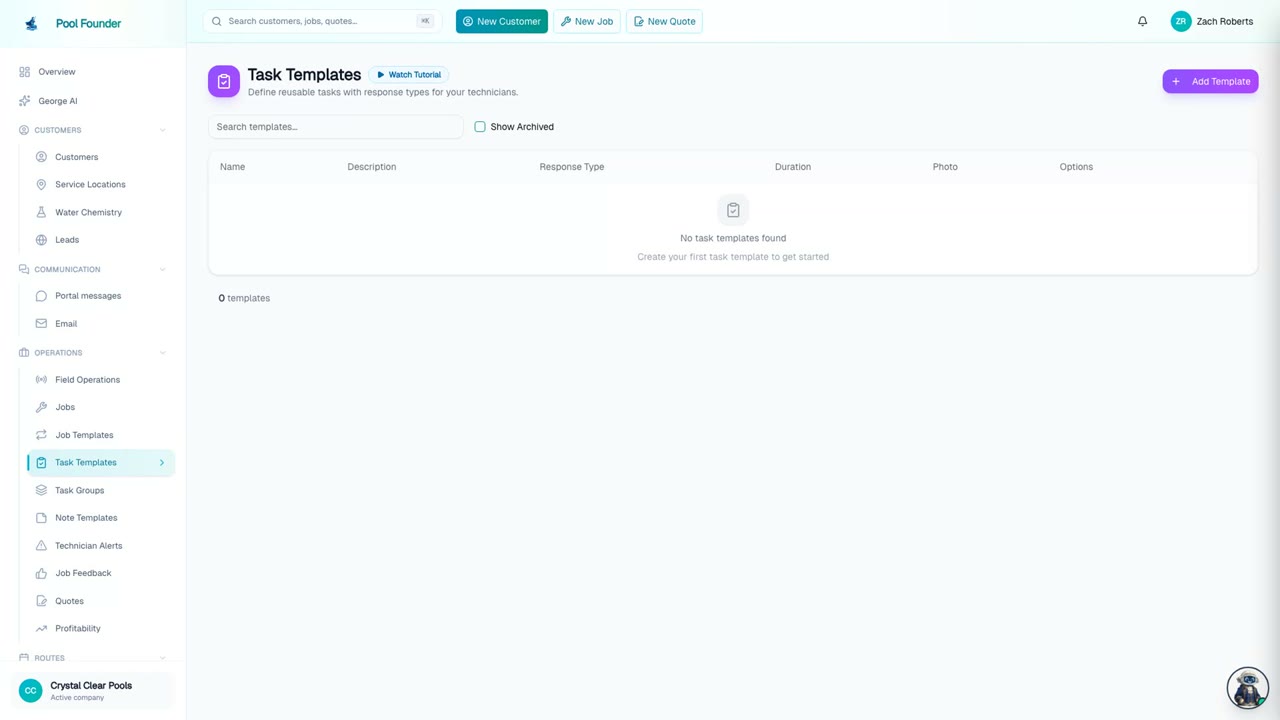 Create Task Templates